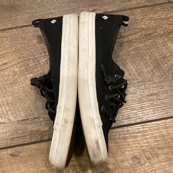 Sperry Women's Crest Vibe Washed Sneakers Black Size 8 - Picture 4 of 8